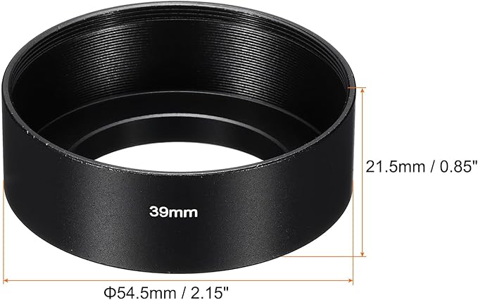 PATIKIL 39mm Lens Hood, Standard Focus Frosted Surface Anti-Reflective Inside Hood for Camera Lens, Black for Nikon, for Fujifilm, for Pentax, for Leica