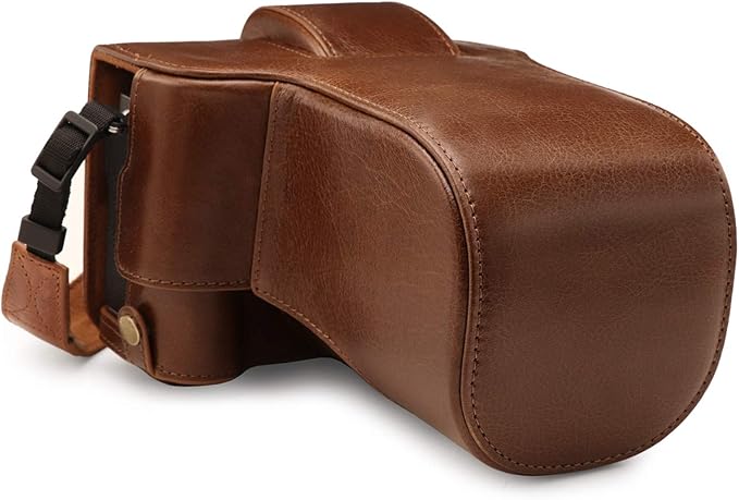 MegaGear MG1922 Ever Ready Genuine Leather Camera Case Compatible With Fujifilm X-T4 (Xf16-80MM) - Brown