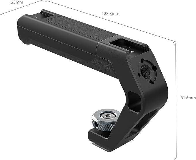 SMALLRIG Lightweight Cold Shoe Top Handle, Tiny Camera Top Grip Only 113g, Handgrip with Locating Hole for ARRI and Two Cold Shoe Mounts, for Camera and Camera Cage - 5976