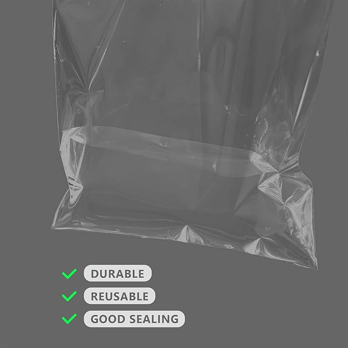 50 Pack Acid-Free Crystal Clear Sleeves Storage Bags for 12x16 Art Prints/Pictures/Photos/Framing Mat Mattes (Bag Size: 12 2/5" x16 1/2")