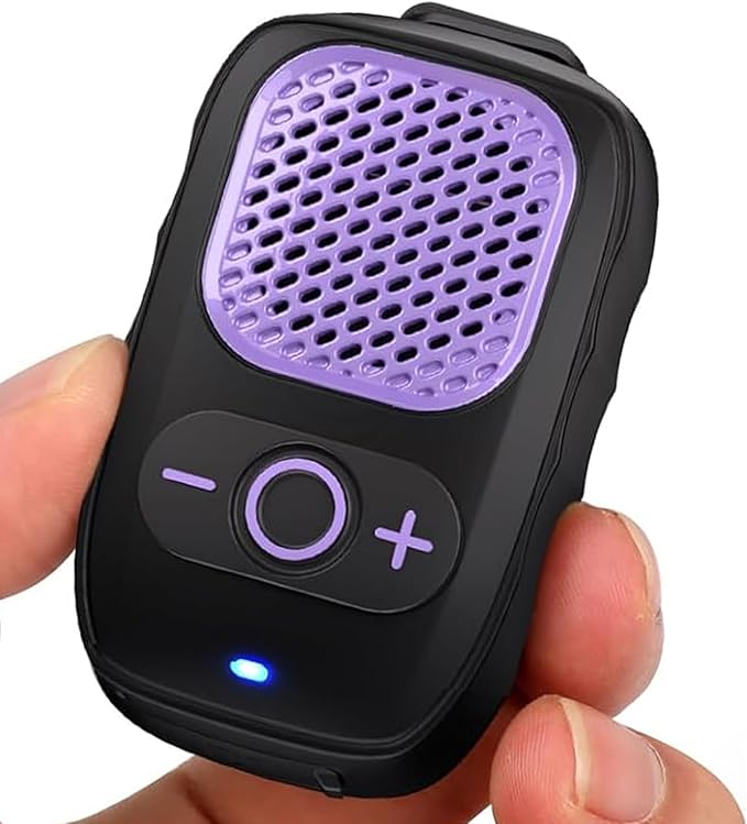 Wearable Bluetooth Speaker, 30H Working Time Clip-On Wireless Jobsite Pro Water-Resistant Portable Speaker, Built-in Mic for Hands-Free Music and Calls (Purple)