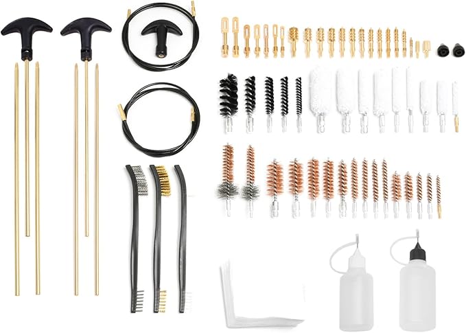 Universal Cleaning Kit for All Guns - Brushes for Pistol, Handgun, Shotgun, Rifle - Elite Brass Rods and Accessories for Men