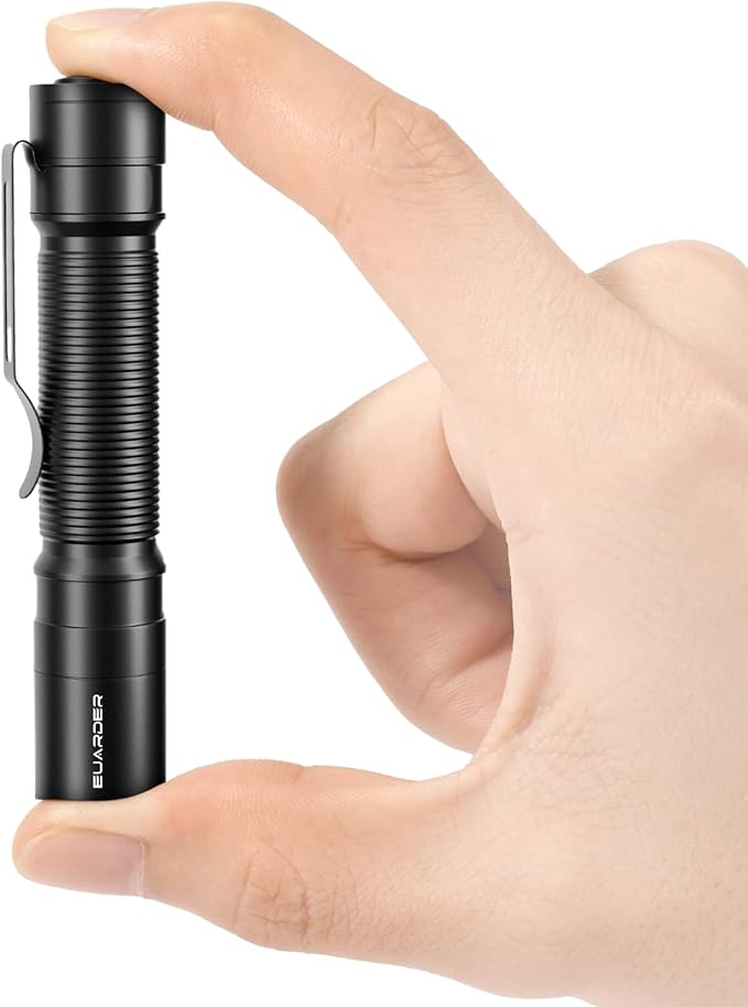 Mini Flashlight, Super Bright Small Tactical Flashlight, Ultra-Compact Powerful Flashlight, High Lumens Pocket Pen Light with Clip for Camping, Outdoor, Emergency