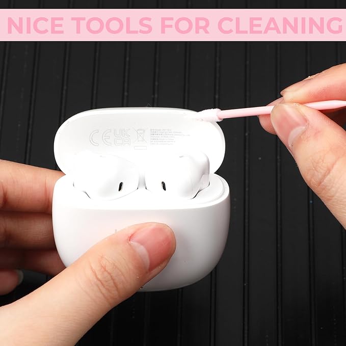 Chinco 200 Pieces Cleaning Swab Sticks Sponge Foam Tip Swabs for Inkjet Printer, Print Head, Camera, Optical Lens, Optical Equipment(Pink)