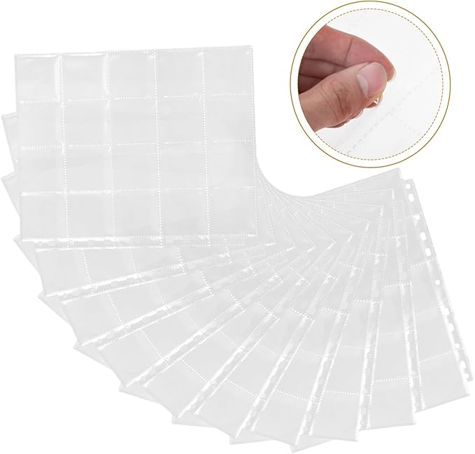 Gadpiparty 30pcs Negative Film Holder Pages Acid Storage Sleeves for Organizing Film Negatives Removable Binder Design for Easy Access Slots