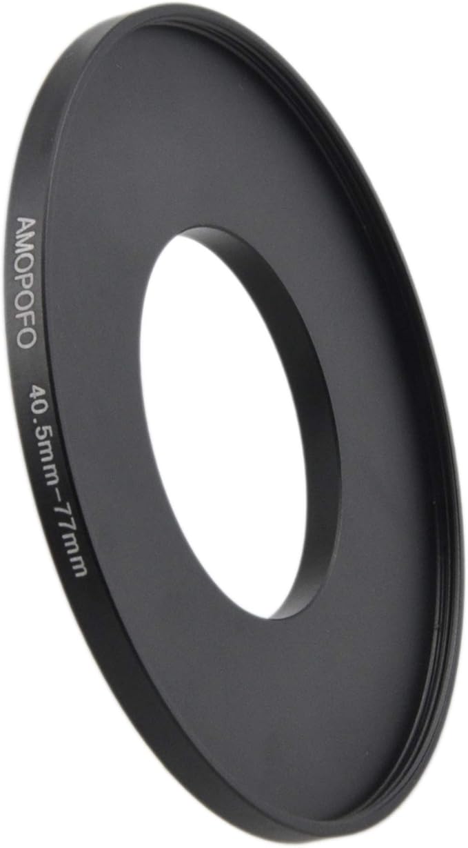 40.5 to 77mm Metal Step Up Ring Adapter for Canon,for Nikon,for Sony,for Fuji, Camera Lenses & UV,ND,CPL Camera Filters, Made from CNC Machined Space Aluminum with Matte Black Electroplated Finish