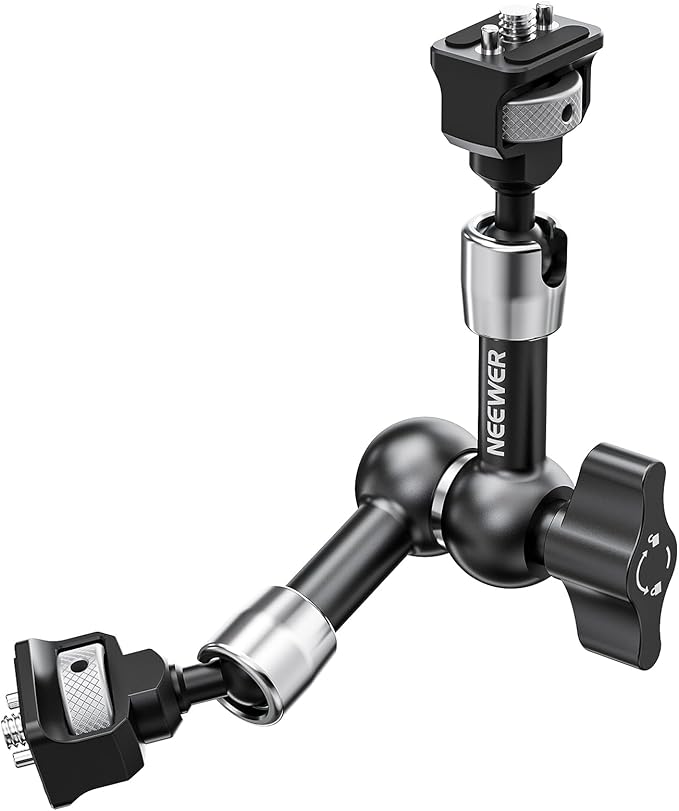 NEEWER 7" Articulating Magic Arm with 360° Ball Heads & Locating Pins for ARRI, Camera Monitor Mount with 1/4" Screws for DSLR Action Camera Monitor Video Light Compatible with SmallRig Cage Rig, ST07