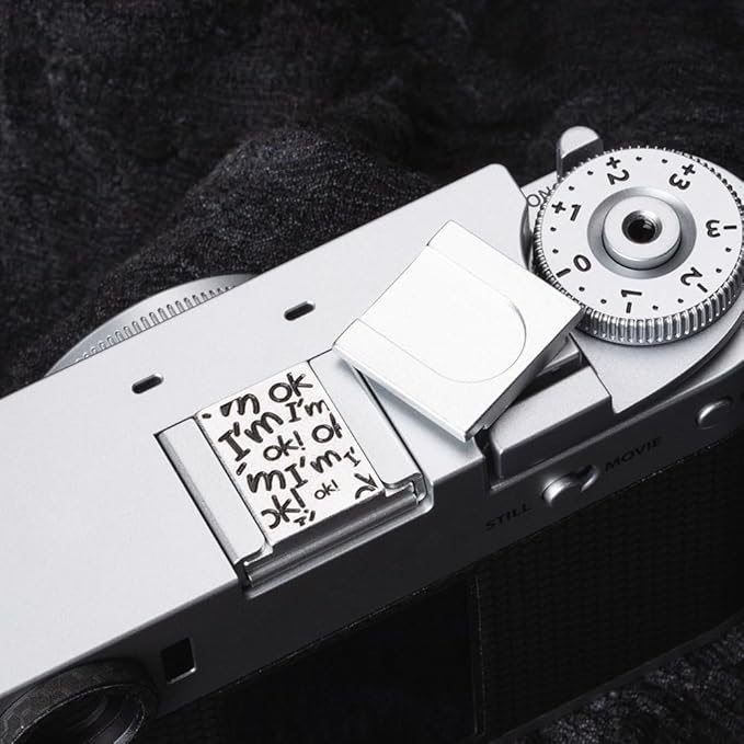 Camera Metal Hot Shoe Cover Protector for Fuji X100VI X100V X-M5 X-E5 X-T4 X-T3 XPRO3 XPRO2 X-Half for Nikon ZF Z5 Z6 Z6II (Aluminum Alloy-I'm OK)