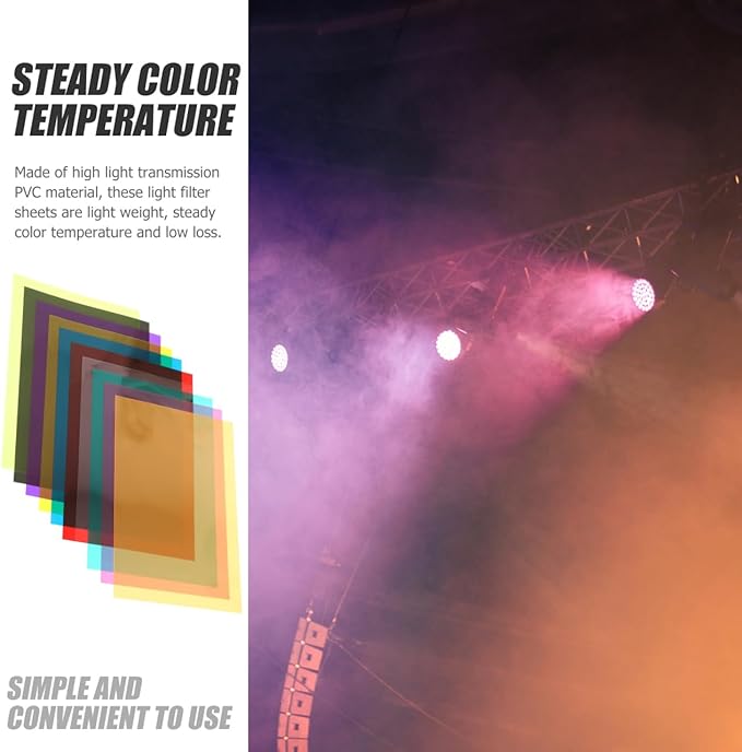 10pcs Dyslexia Overlay for Computer Screen Overlays Light Diffuser Sheets Light Gel Sheets Gel Filtering PVC Photo Filters