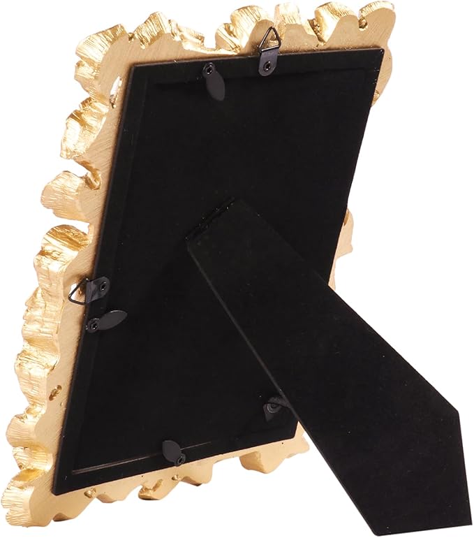 Picture Photo Frames 4x6, Gold Leaf Photo Frame,Vintage Picture Frame for Tabletop Stand or Hanging, Elegant Picture Frames for Desk or Wall,Tabletop, Counterspace, Shelf (Silver, 4x6)