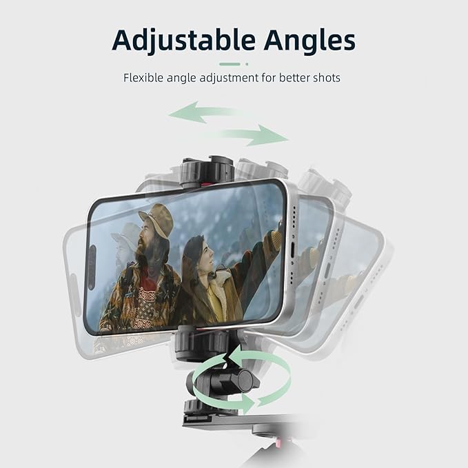 BRDRC Pocket 3 Phone Holder Mount, Metal Expansion Adapter Phone Clip with 1/4” Screw and Cold Shoe for DJI Osmo Pocket 3 Creator Combo Accessories - Can be Used with Tripod Selfie Stick