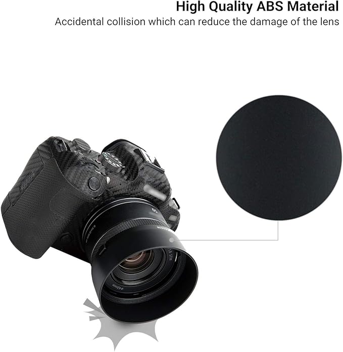 Lens Hood for Canon RF 50mm F1.8 STM on EOS R6 R5 RP R Camera, Reversible Lens Shade Replace Canon ES-65B Lens Hood, Compatible with 43mm Filters and 43mm Lens Cap