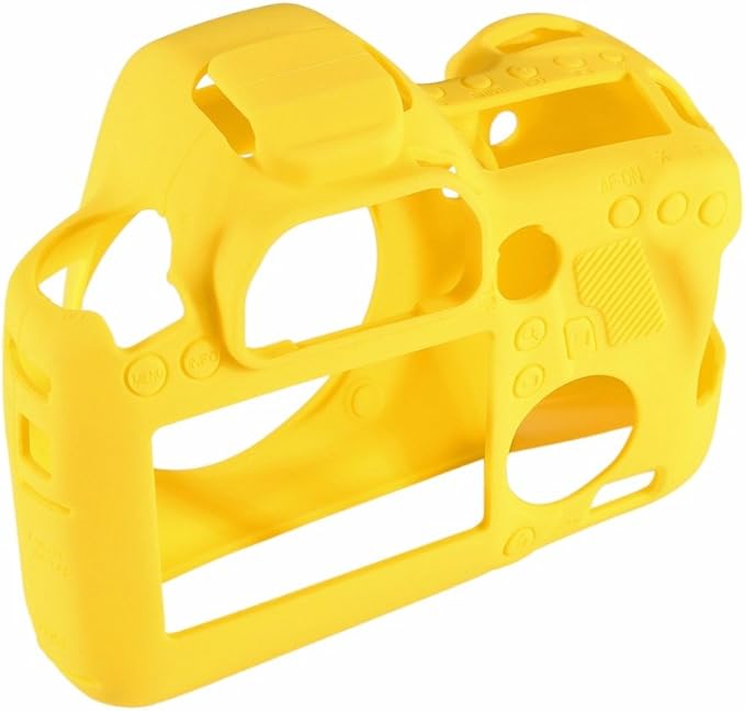Professional Secure Silicone Camera Cases Bag Housing Rubber Body Skin for Canon EOS 6D Digital SLR Camera Protective Case (Yellow)
