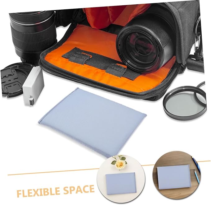 jojofuny 4pcs Padded Camera Bag Dividers for Lens and Accessories Shockproof Organizer Insert for and Mirrorless Cameras Portable for Travel and Outdoor Use