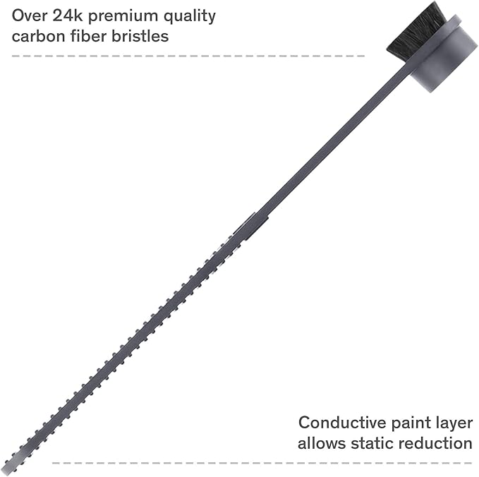 Boundless Audio Stylus Cleaner Brush - Carbon Fiber Anti-Static Stylus Brush for Turntable Needle Cleaning