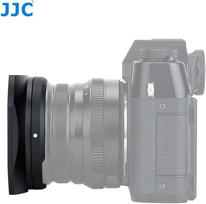 JJC Metal Bayonet Lens Hood for Fujinon XF16mmF2.8 R WR Lens, Fujinon XF 16mm F2.8 R WR Lens Hood, Fuji XF 16mm 2.8 Lens Hood, Compatible with FUJIFILM XF 16mm f/2.8 R WR Lens, Slide Design Hood Cap
