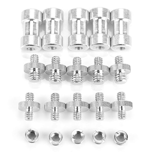20pcs Camera Screw Converter, 1/4Inch to 3/8Inch Male Female Threaded Screws Adapter Converter Accessory,for Digital Camera Tripod/Monopod/Ballhead/Flash Light Stand