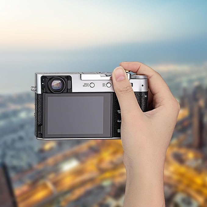 Haoge THB-X2S Metal Hot Shoe Thumb Up Rest Hand Grip for Fujifilm X100VI Fuji X100V Camera Silver