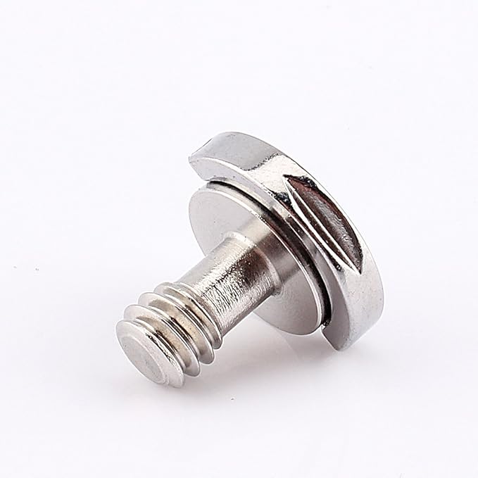 Yosoo 2pcs Digital Camera Tripod Quick Release Plate D Ring Captive 1/4"" D-Ring Steel Stainless Screw Connecting Adapter UNC for Camera Tripod Monopod Quick Release Plate (Type 1)