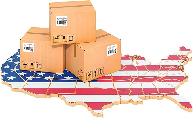 200 Sheets Sticker Labels 6 Up White Permanent Self Adhesive Shipping Labels, 3 1/3” x 4” Printable Stickers for Laser & Inkjet Printers, All 1200 Labels