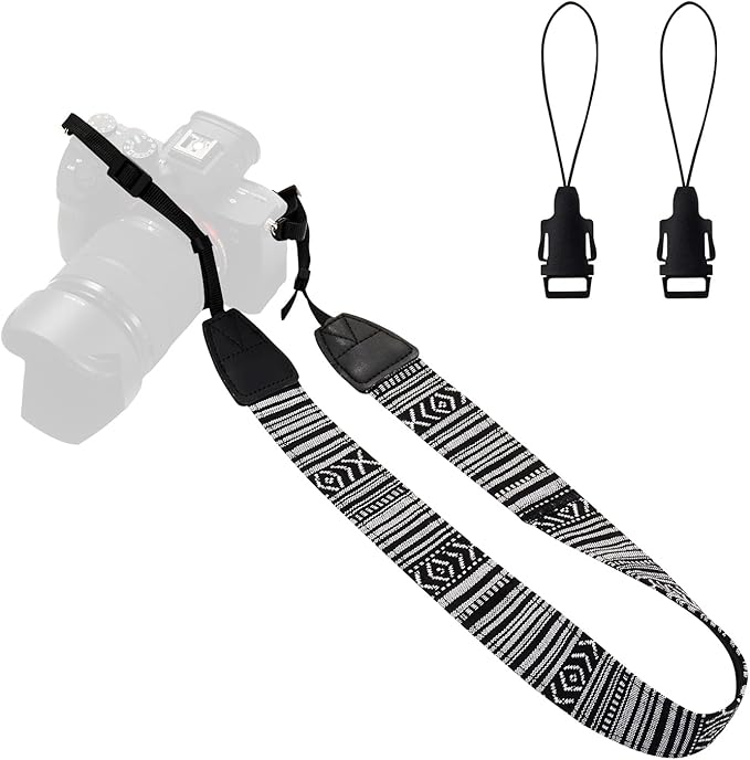 WANBY Camera Strap Canvas Neck Shoulder Strap with Quick Release Buckles for DSLR SLR