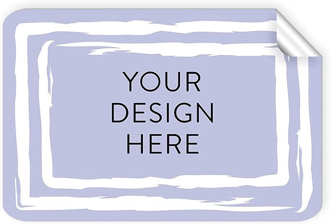 100 Custom Vinyl Stickers - Upload Your own Image, Text, Design, Logo - Personalized Logo Labels for Handmade, Packaging, Bottle, Jars, Candle, Brand Stickers (Lavender Swirls, 6x4)