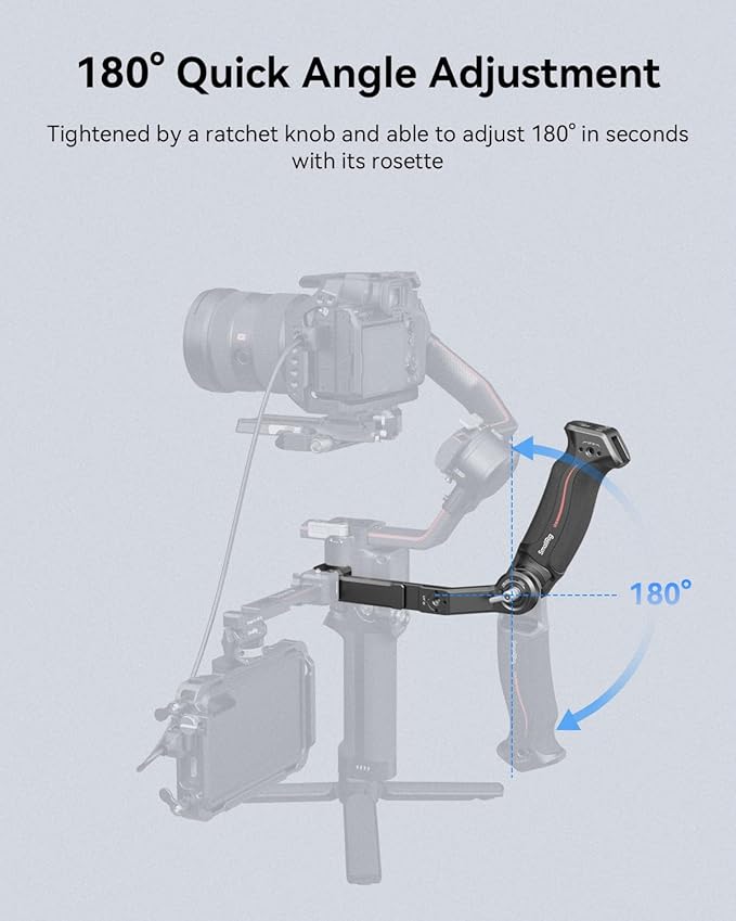 SmallRig Adjustable Sling Handgrip Gimbal Sling Handle for DJI RS 4 Mini, RS 4, RS 4 Pro, RS 3 Mini, RS 3, RS 3 Pro, RS 2, RSC 2, 17.6lb Load, Ergonomic Grip for Low Angle Shots, w/QD Socket