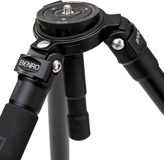 Benro A373F Aluminum Single-Tube Video Tripod Kit with S6 PRO Fluid Head, 75 mm Bowl, Flip-Lock Legs, 13.2 lb Load Capacity, Low-Angle Setup (A373FBS6PRO)