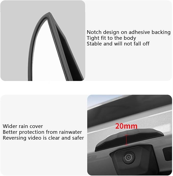 Car Rear View Camera Anti-Rain Cover, Silicone Protection Cover for Car Reversing Cameras, Non-Destructive Installation Modification Protective Sticker for All Kinds of Cars