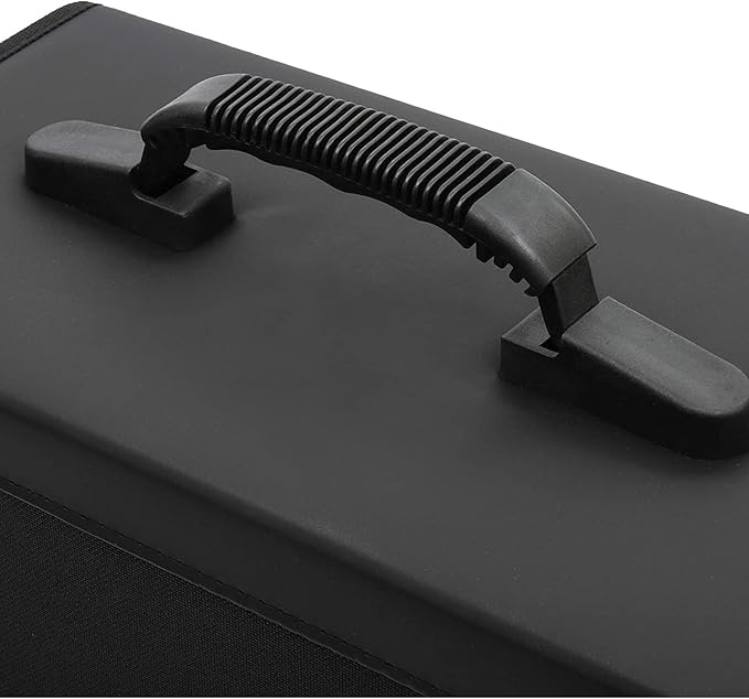 Bright Creations Juvale DVD Storage Binder Case - 400-Disc Capacity, Black Faux Leather & Nylon - Disc Binder & CD Holder, DVD Case Organizer & Movie Storage