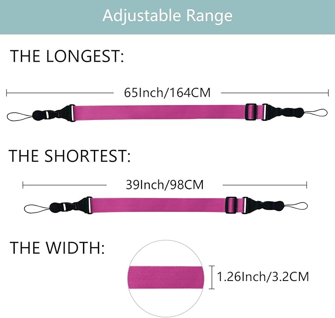 Adjustable Shoulder Strap:Comfortable iPad Strap Nylon Neck Lanyard for iPad/Samsung Tablet Case,Camera Binocular Crossbody Laptop Luggage Bag(Purple)