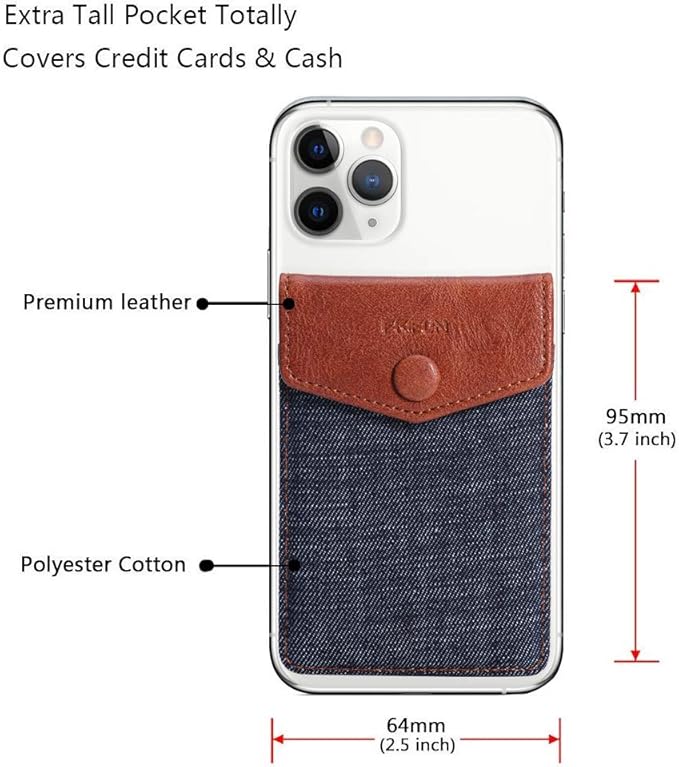 Ultra-Slim Self Adhesive Credit Card Leather Wallet