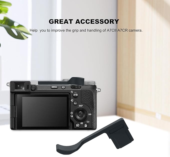 A7CII A7CR Thumb Grip,Aluminum Alloy Camera Thumbs Up Rest Hand Grip for Sony α7CII α7CR Alpha 7CII A7CR (Black)