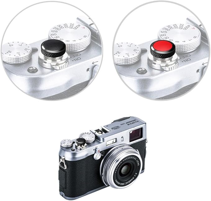 JJC Camera Soft Release Button, Shutter Button for Fuji Fujifilm X-T5 X-T4 X-T50 X-T30 III II X-PRO3 X100VI X100V X-E5 X Half GFX100RF Sony RX1R II RX10 IV III Leica Q3 M10 Nikon Z f Zf Df F3-2 Types