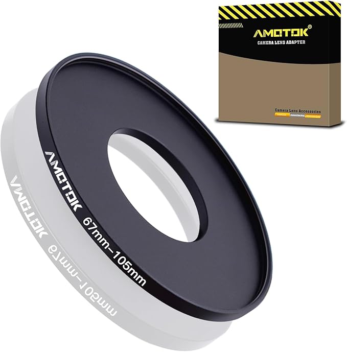 67mm Lens to 105mm Camera Lens Adapter,67mm-105mm Filter Step up Rings,Compatible All 105mm Filter Accessory.Made from CNC Machined