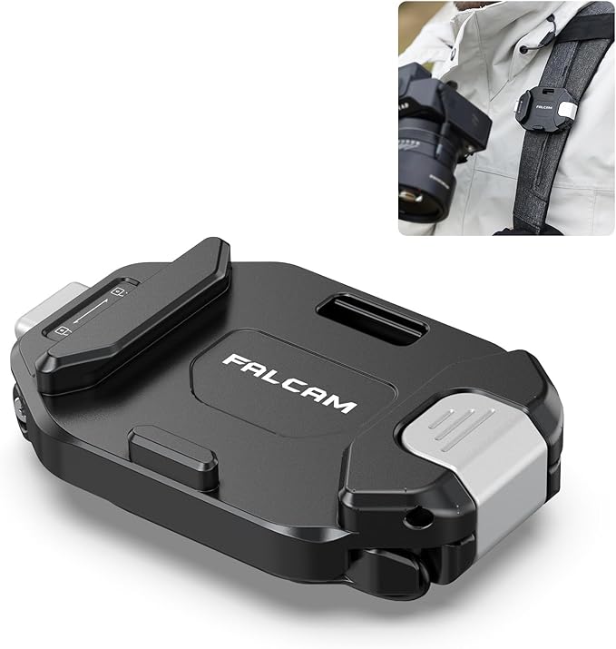 ULANZI F38 Camera Backpack Strap Base Mount Clip Quick Release for Backpack Straps V2, QR Plate Camera Tripod Mount