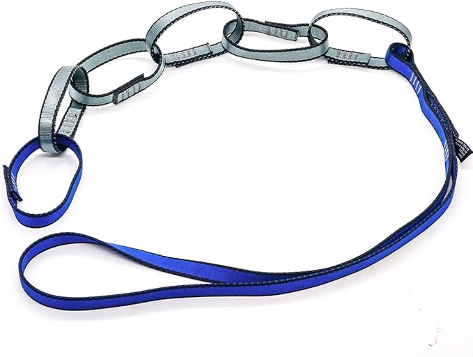 NewDoar Daisy Loop Chain for Climbing,22KN(4950lb) Nylon Webbing Sling 0.7in(17mm) Safe Chain,CE Certified for Outdoor Activities,Personal Anchor Tether System,Aid Climbing