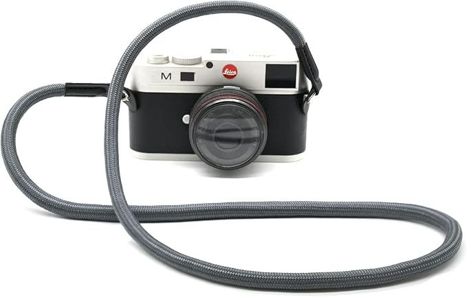 Camera Strap Vintage 100cm Nylon Climbing Rope Camera Neck Shoulder Strap for Micro Single and DSLR Camera (Grey)