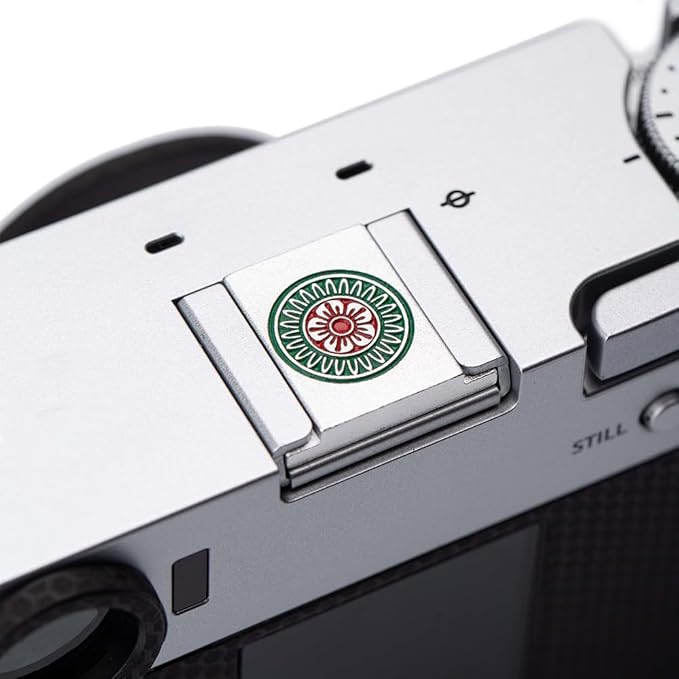 Chinese Mahjong Camera Shutter Button and Camera hot Shoe Cover, Suitable for Fuji XE3/XE4/XT100/XT200/XT20/XT30/XT4/XT5/XPRO2/XPRO3/Nikon ZF (Chinese Mahjong hot Shoe Cover)