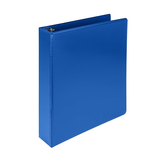 Samsill Durable 1.5 Inch Binder, Made in USA, D Ring Binder, FSC 100% Recycled Chipboard, Blueberry