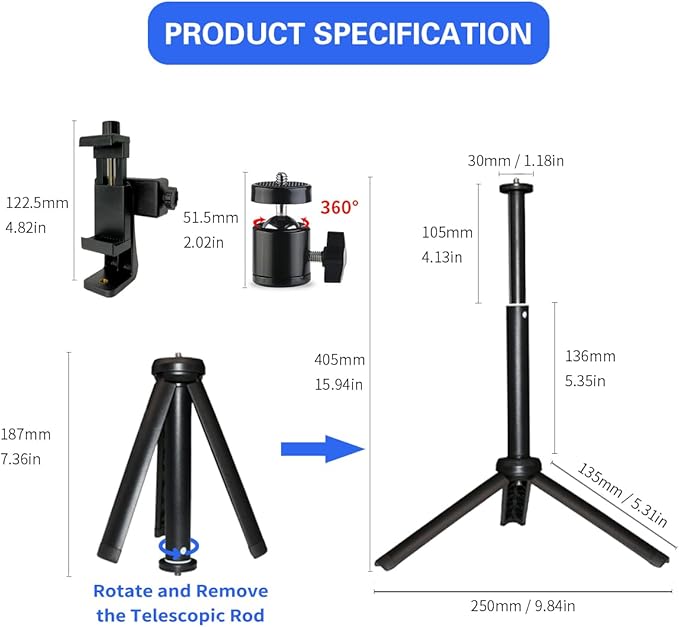 Teleprompter iPhone & Android, Double Phone Holder for Video Recording, Neewer Teleprompter Kit, The Collapsing Design Allows for Easy Storage and Transport 20" Desk Version Strengthened