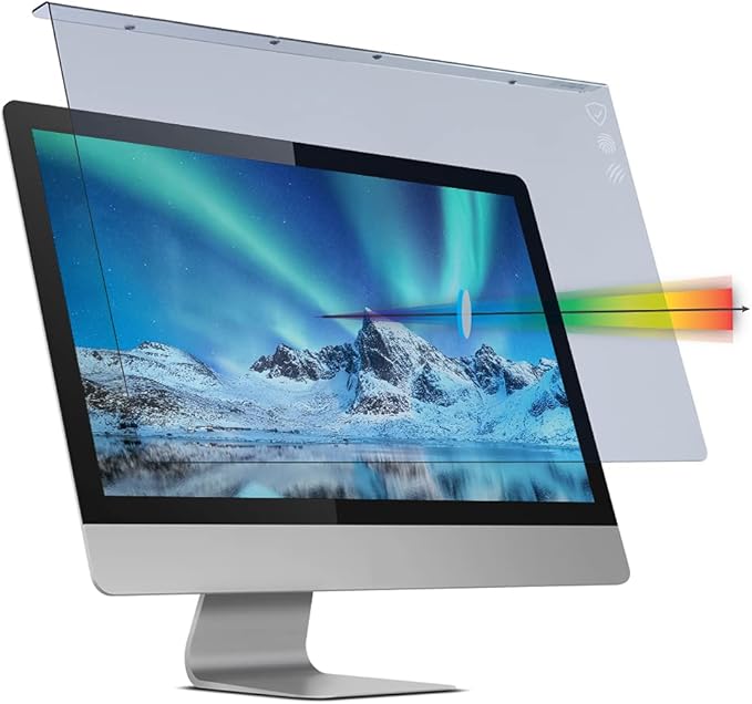 VizoBlueX 27-28 inch Anti-Blue Light Filter for Computer Monitor. Blue Light Monitor Screen Protector panel (24.8"x14.6") Fits LCD TV PC Mac Monitors