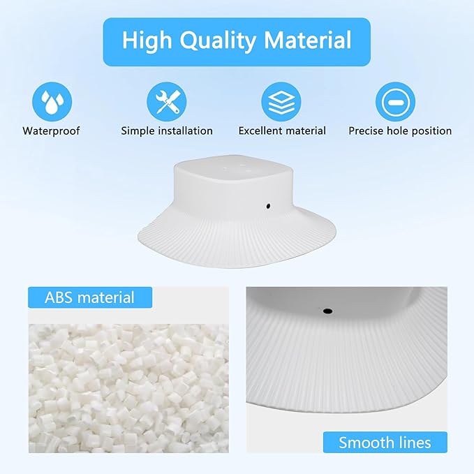 2PCS Rain Cover Compatible with Eufy Security SoloCam S340, Security Camera Protection Cover Weatherproof Sun Shade Rain Shield, Protective Weather Shield for Outdoor Use Easy to Install, White