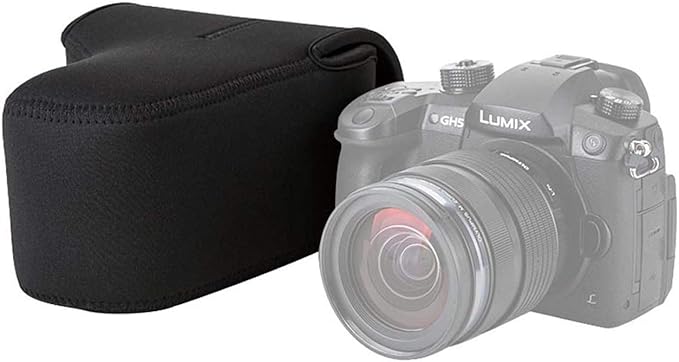 JJC Ultra Light Neoprene Camera Case Pouch Bag for Canon EOS R EOS RP +24-105mm Lens, 80D 70D 750D +18-135/17-85/18-55mm, Nikon D7500 D7200 D5500, Panasonic GH5 GH5S +12-60mm Lens, Water Resistant