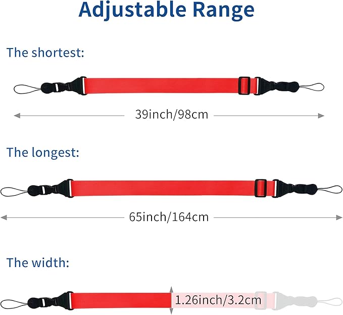 Adjustable iPad Binocular Camera Strap, Comfortable Shoulder Strap Nylon Neck Lanyard for iPad/Samsung Tablet Case,Crossbody Laptop Luggage Bag (Red)