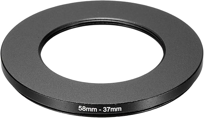 PATIKIL Step Down Ring Adapter 58mm to 37mm, Filter Step-Down Rings Camera Lens Filters Metal Ring Digital for ND IR DSLR Lenses, Black