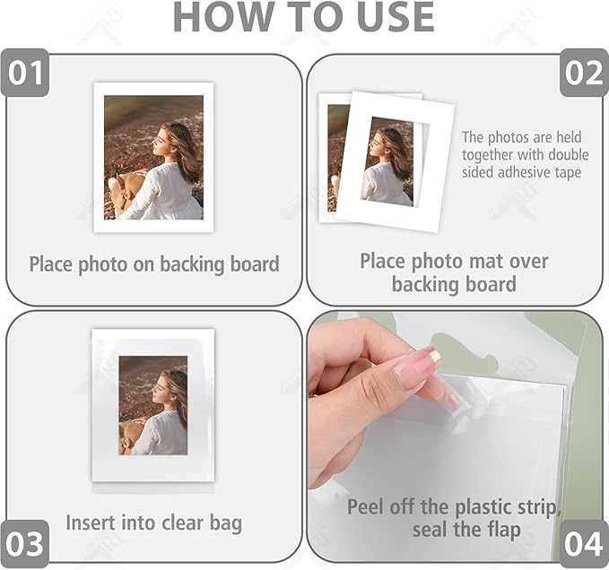 Golden State Art, Acid-Free, Pack of 25, 8x10 White Picture Mats Mattes with White Core Bevel Cut for 5x7 Photo + Backing + Bags