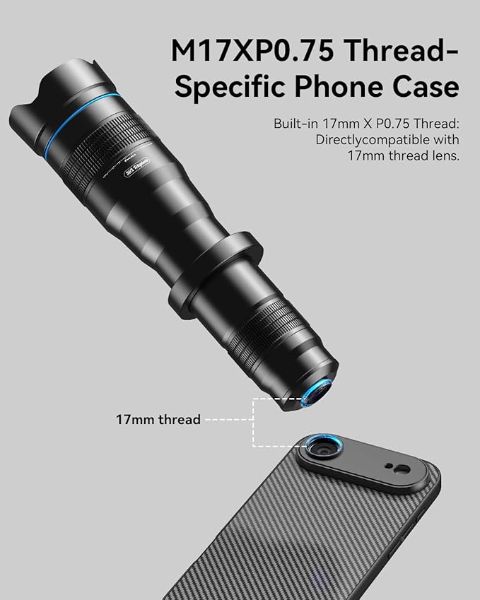 Evil eye 36X Telephoto Lens for iPhone 17 Air, High Power HD Telephoto Phone Lens with Tripod, Phone Lens Attachments for Travel, Concert, Exploration