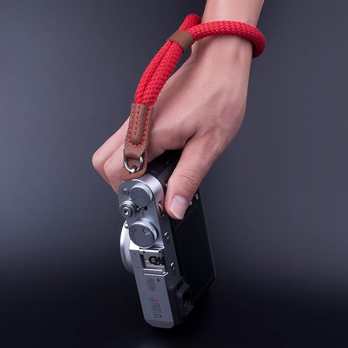 Camera Wrist Strap,Hand Strap lanyard for DSLR SLR Mirrorless Camera Rope Adjustable Safety Strap(Red)