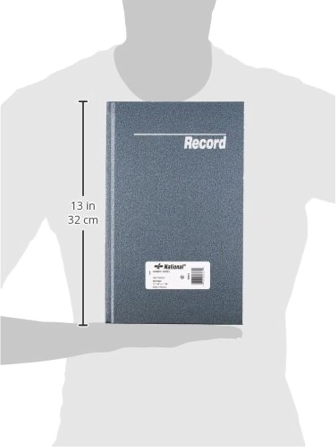 NATIONAL Granite Series Record Book, Patina Blue, 12.25 x 7.25", 300 Pages (56031)